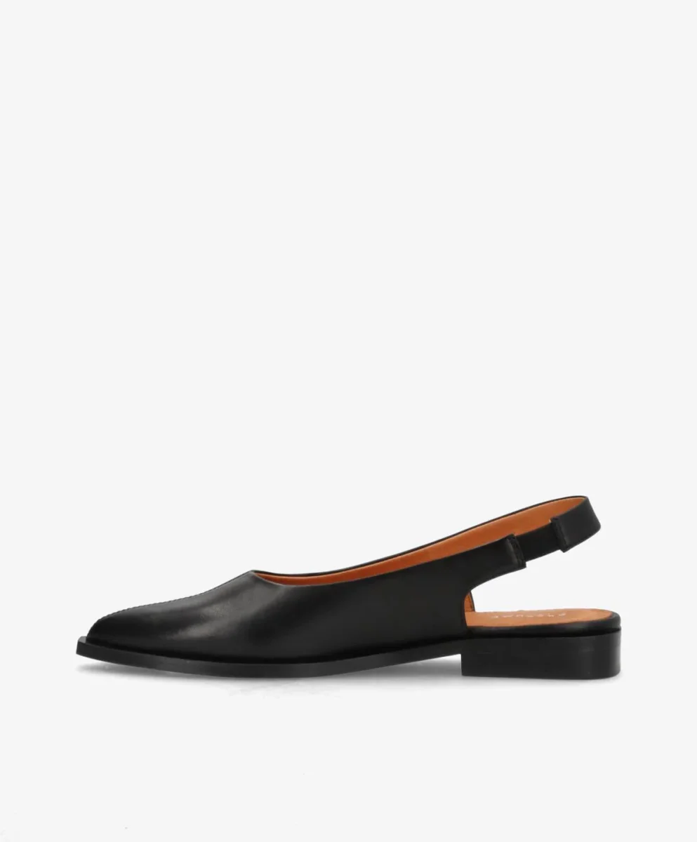 HOLD - Sort læder - Slingback sko Dame - Bild 5